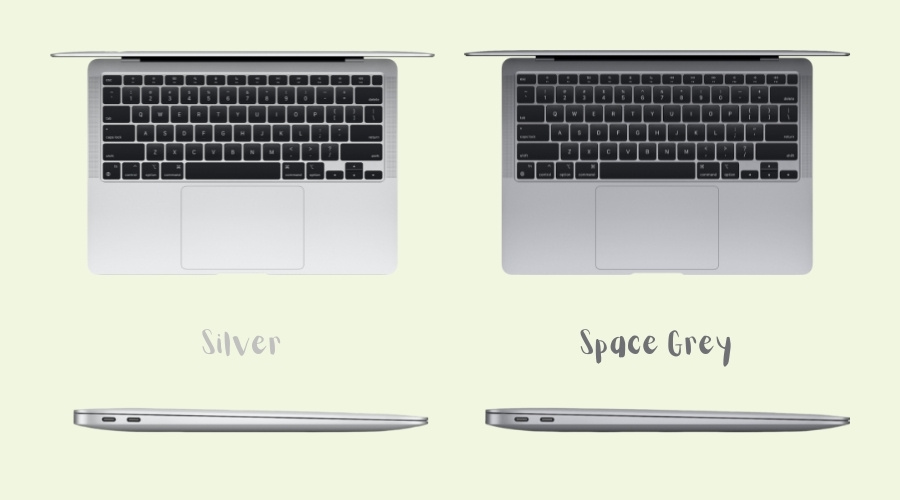 macbook air space grey vs silver